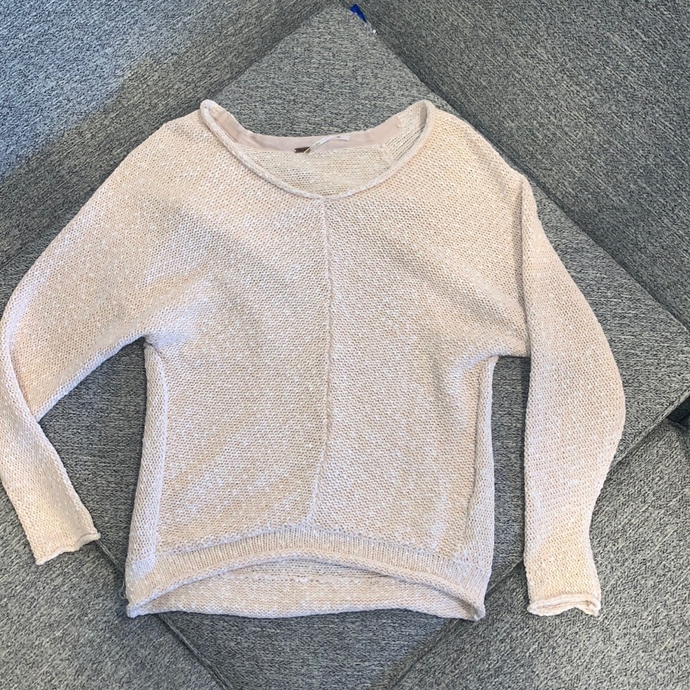 NWOT Free People Cream Crochet Sweater Size XS